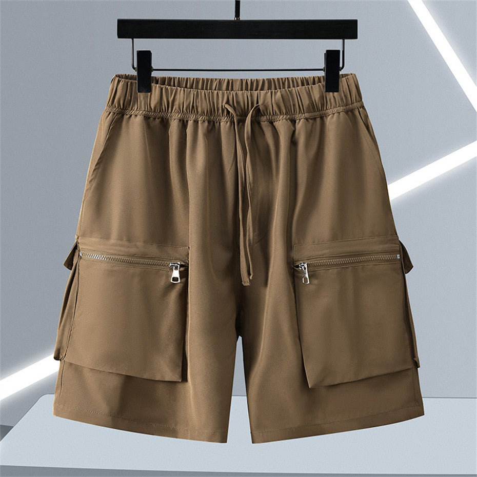 Summer Cargo Shorts Men 12XL Plus Size Shorts Fashion Casual Short Pants Male Summer Elastic Waist Shorts Big Size 12XL