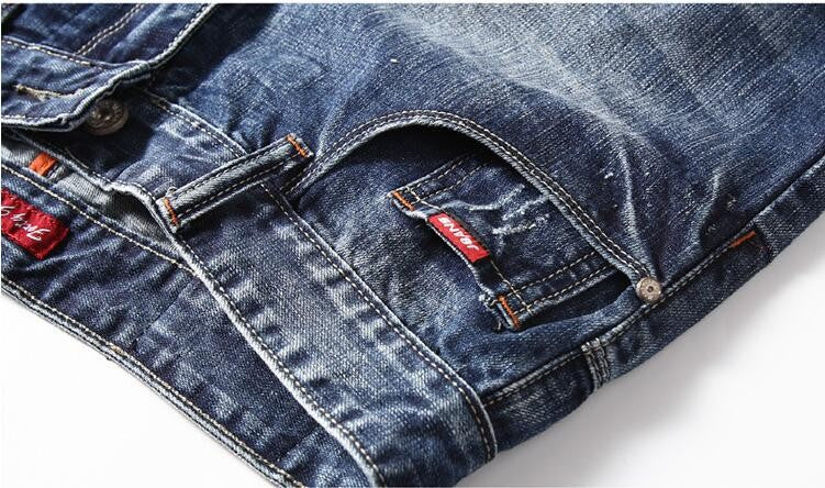 Men Gray Denim Shorts Jeans Pants Good Quality Men Cotton Knee Length Short Jeans New Summer Male Large Size Denim Shorts 42