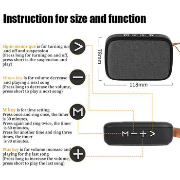 2024 TWS Bluetooth Speakers Portable Outdoor Oxford Loudspeaker Wireless Column 3D Stereo Music Player Surround Hifi Sound Box