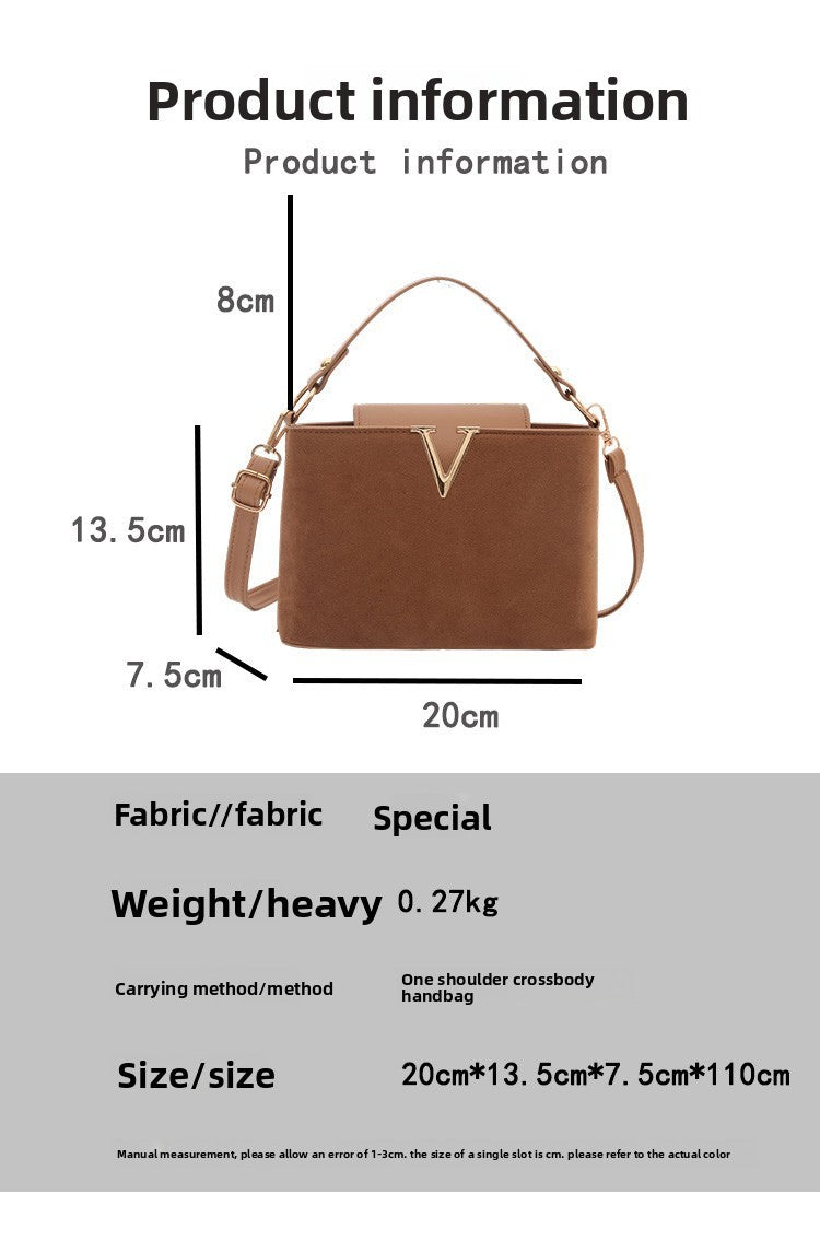 Fashionable Mini Suede Women's Bag, Faux Suede Tote Bag, Hardware Lock Buckle Decoration Handbag Purse Shoulder Cross Body Bags