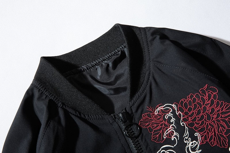 Bomber Jacket Men Chinese Dragon Embroidery Pilot Jacket Retro Punk Hip Hop Jacket Autumn Youth Streetwear High Street Hipster