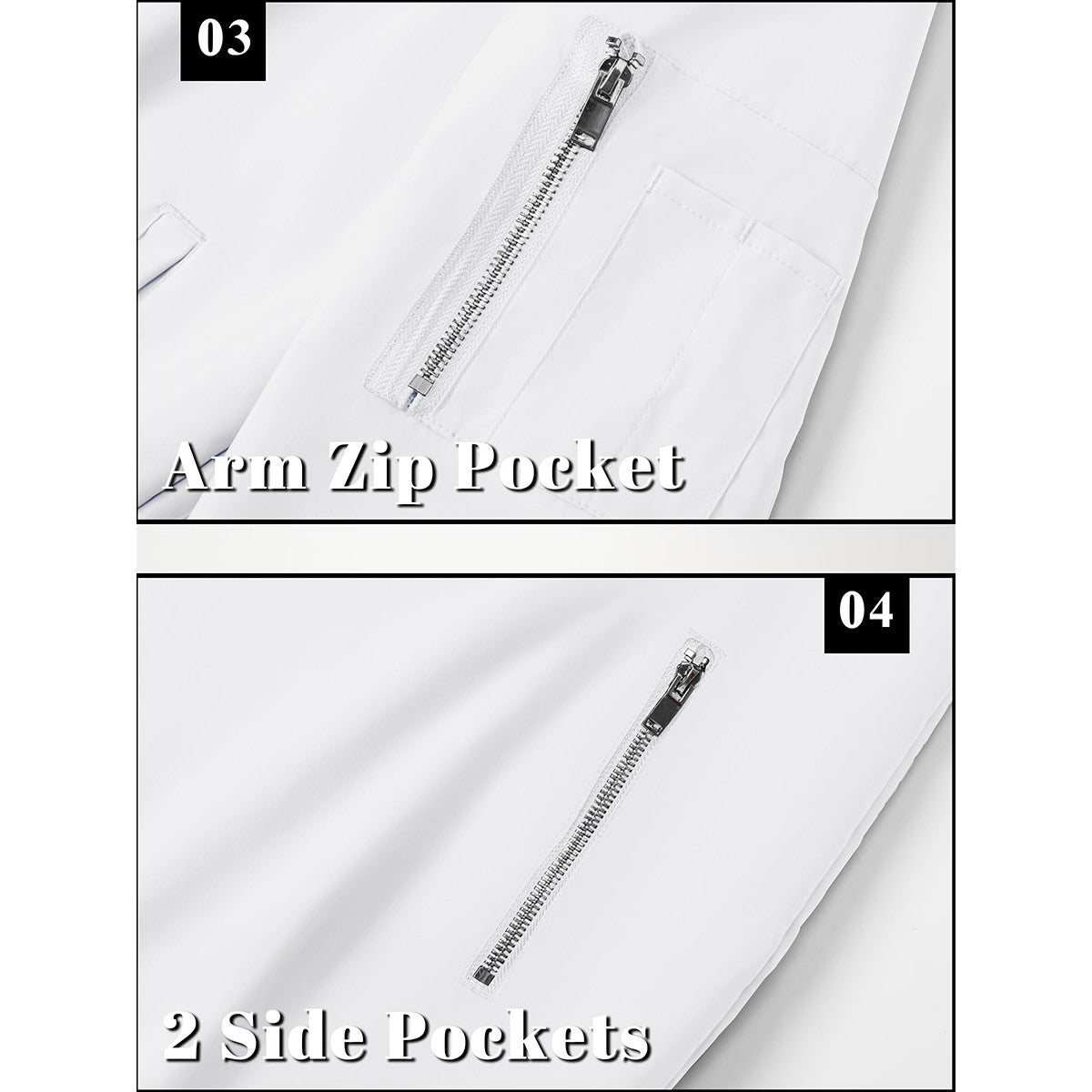 TACVASEN Men's Bomber Jacket Summer Autumn Thin Lightweight Casual Windbreaker Multi-pockets Full Zip Up Varsity Baseball Jacket