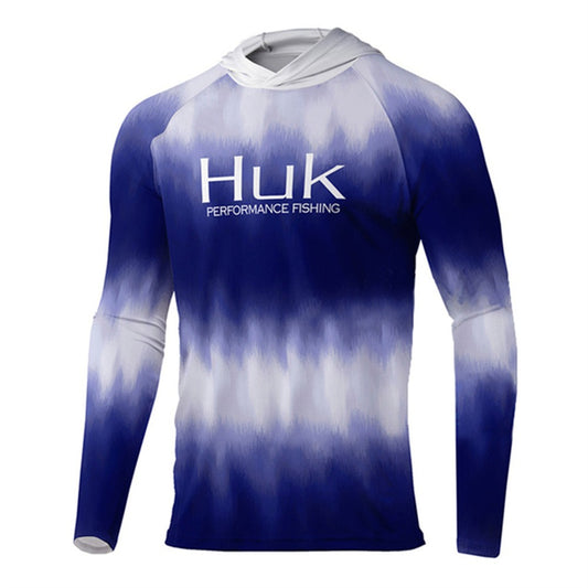 Camisa de Pesca HUK com Capuz Camisa de Pesca Masculina Manga Longa Proteção Uv 50 Camisas de Pesca Vestuário Roupa de Pesca ao Ar Livre