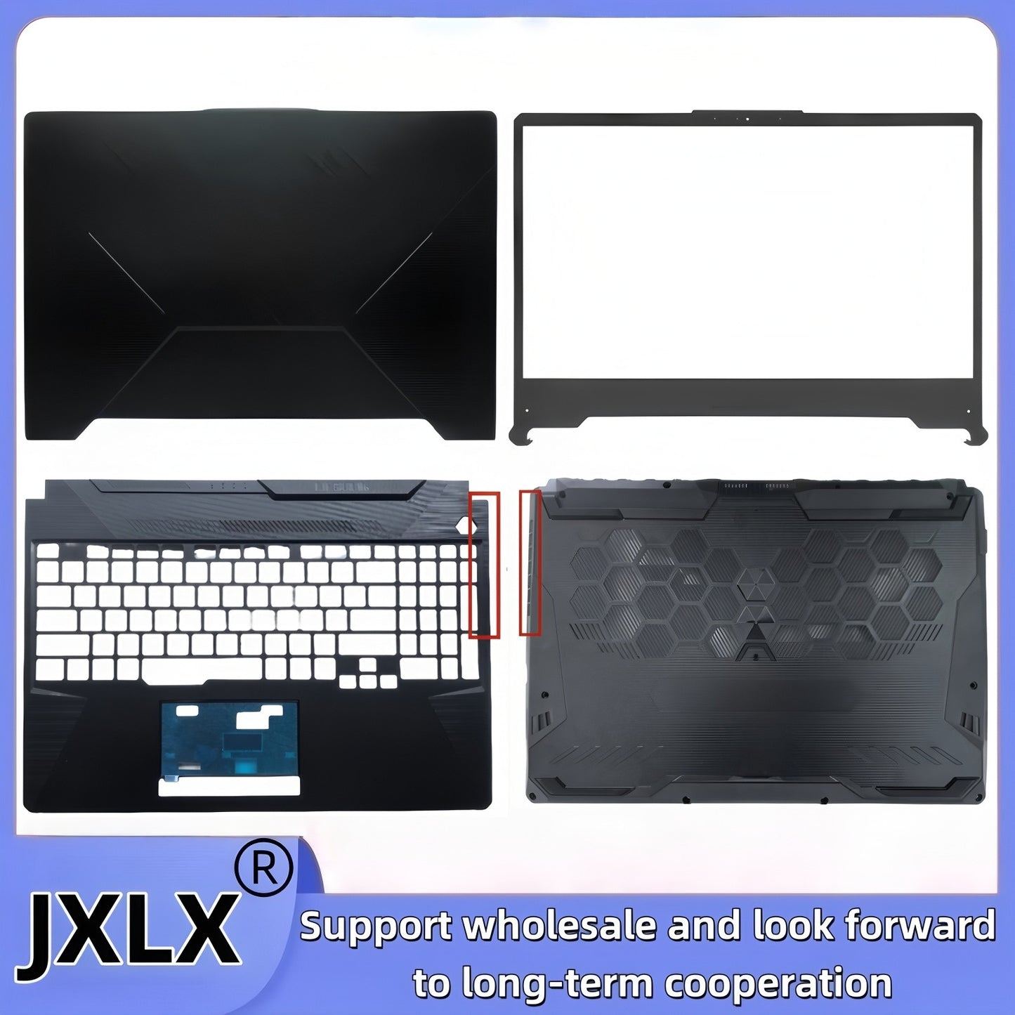 JXLX® Novo Para Asus A15 F15 FX506 FA506 FA506Q FA506U FX506U FX506H Tampa Traseira LCD/Painel Frontal LCD/Tampa do Palmrest/Tampa Inferior