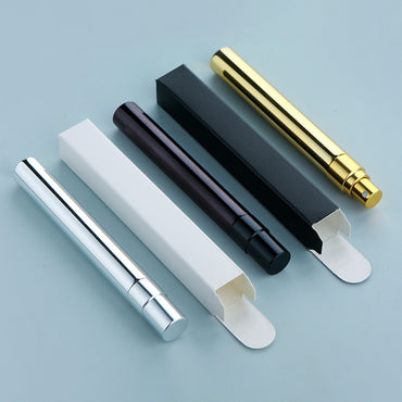 50pcs/Lot Perfume Bottle With Box Electroplated Spray Bottles Atomizer Parfum With Square Package Box Print LOGO Pay Extra