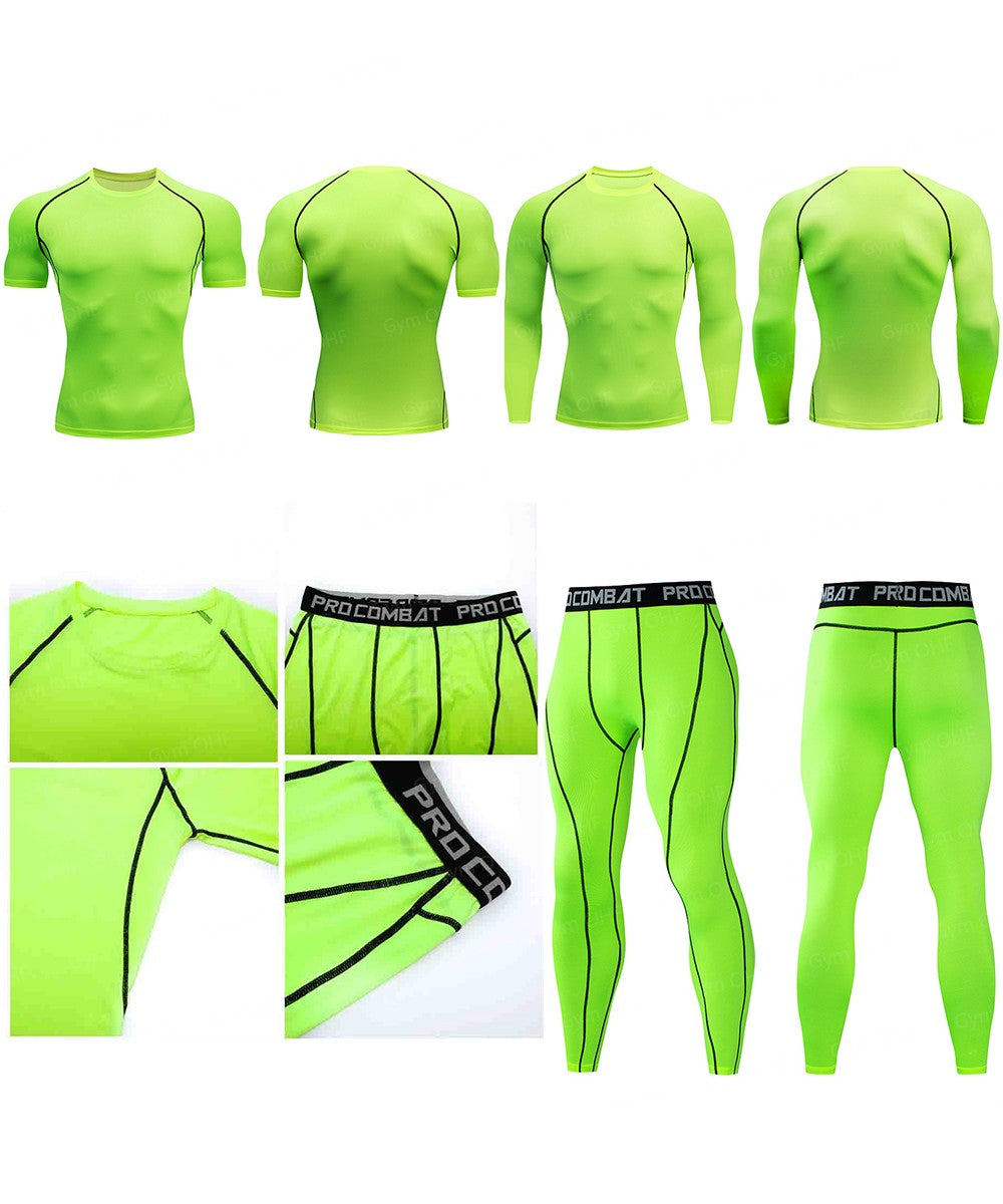 Thermal Man Underwear Set Spi/Der Compression T Shirt Leggings Yoga Sets Fitness