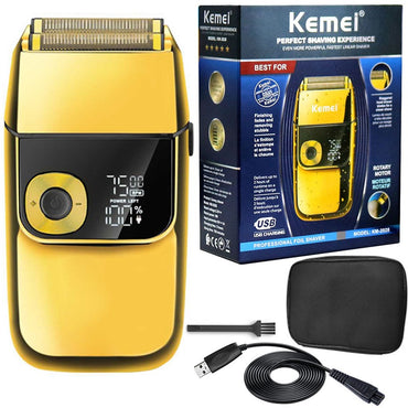 Kemei 2028 Barber Professional Beard Hair Shaver For Men Electric Shaver Rechargeable Electric Razor Balds Head Shaving Machine