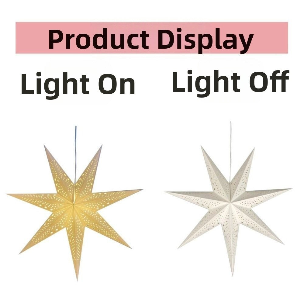 New 50/70cm Hollow Star Pendants Christmas Decorations Eid Mubarak Star Lanterns Folding Hanging Paper Stars Party Decorations