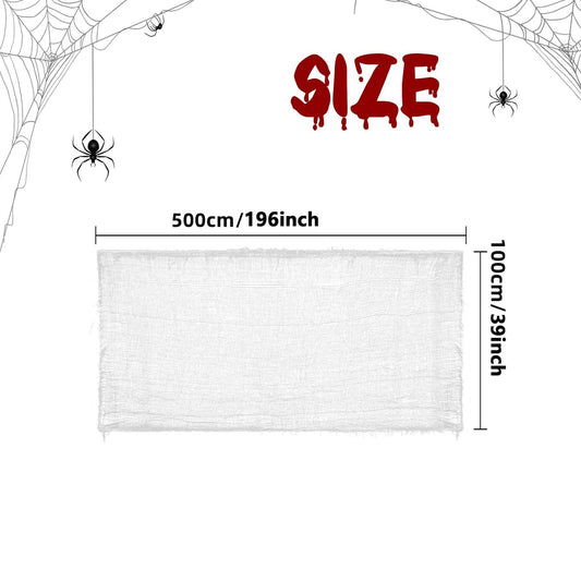 1x5M Creepy Cloth Scary Halloween Gauze Cloth Halloween Party Supplies Outdoor Home Wall Decor for Yard Garden Haunt House Bar