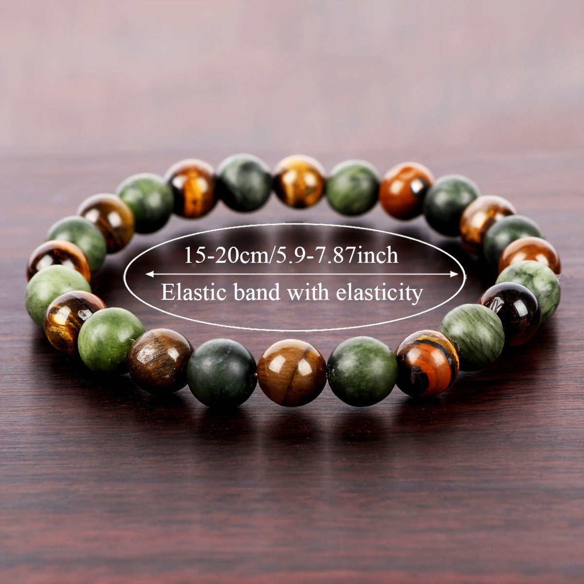 Pulseira de Contas de Pedra Natural Simbólica Feminina Masculina Alívio da Ansiedade Proteção Dinheiro Espiritual Joia do Amor-Próprio