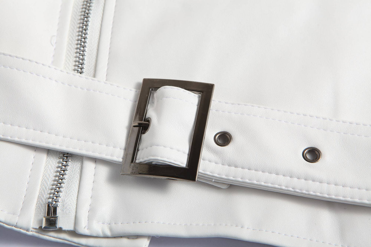 Men Slim White Leather Jackets Oblique Zipper Motorcycle Jackets New Men Outwear Moto Biker PU Leather Coats Size 4XL