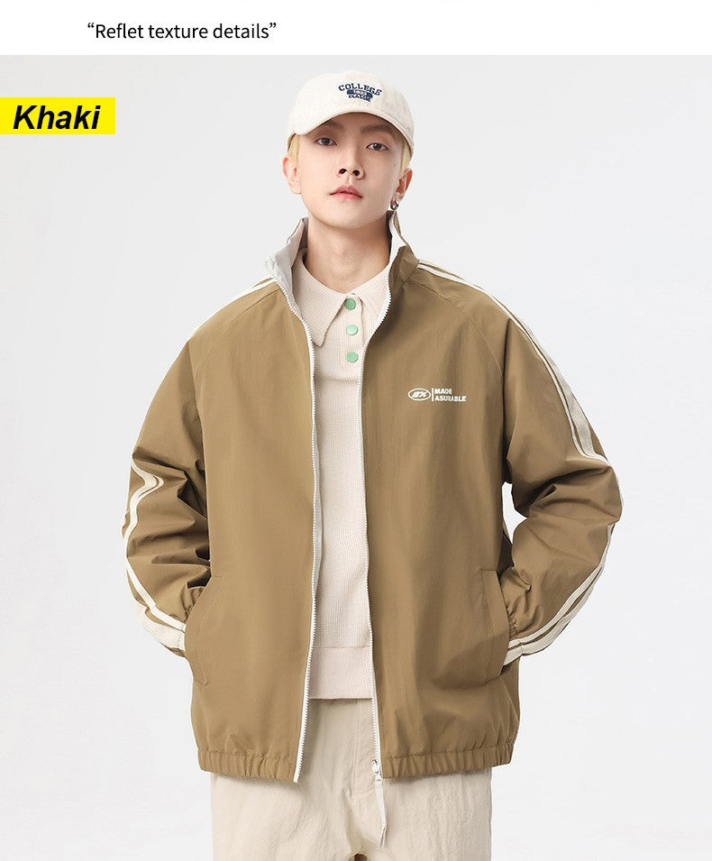 New Jacket Two-sided Long Sleeve Outdoor Men Coats Women Reversible Windproof Coats Splashproof Double-Sided Jackets Couple Top