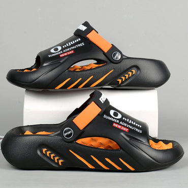 2025 New Men Massage Slippers Slides Indoor Outdoor Man Sandals Beach Casual Shoes Comfortable Sole Men Slippers Big Size 38-47