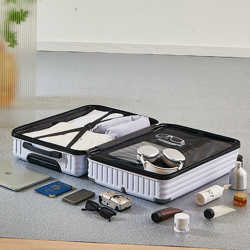 Lightweight Suitcase for Travelling Password Protected Children's Luggage Carry Bag for Men and Women Leather Suitcase 20-26Inch