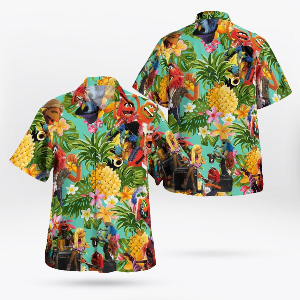 Harajuku Anime 3D Elmo Shirt Hawaiian Shirt Men's Summer Short sleeved Shirt Men's Shirt 2024 Plus Size 3xlshirt Chemistry Homme