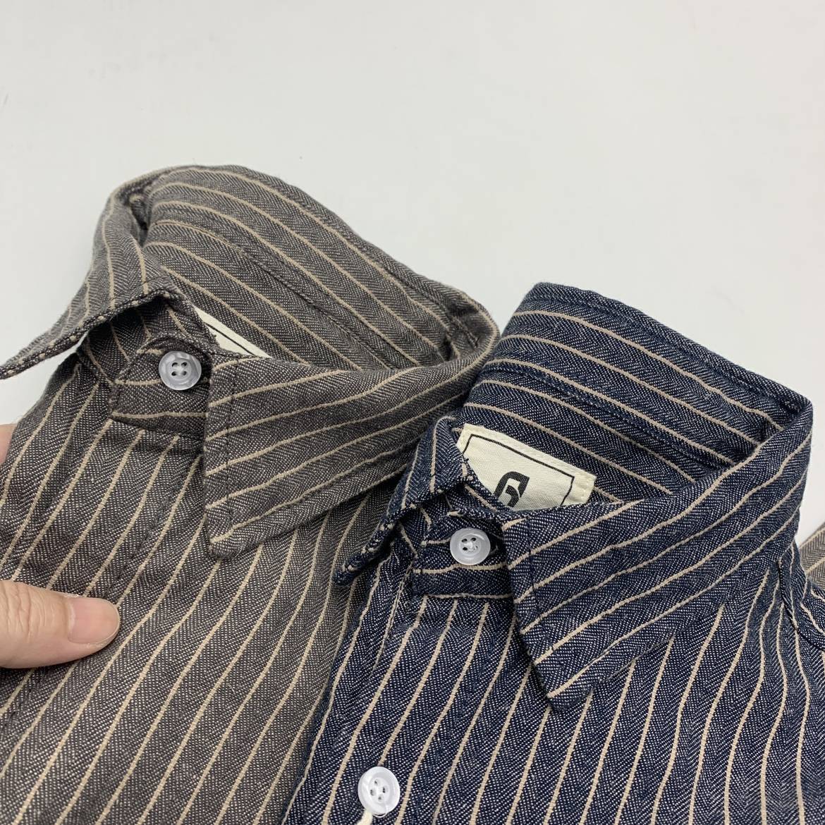 55% Linen 45% Cotton Vintage Striped Shirts for Men American Casual Retro Loose Blouses 2024 Spring Autumn Long Sleeve Male Tops