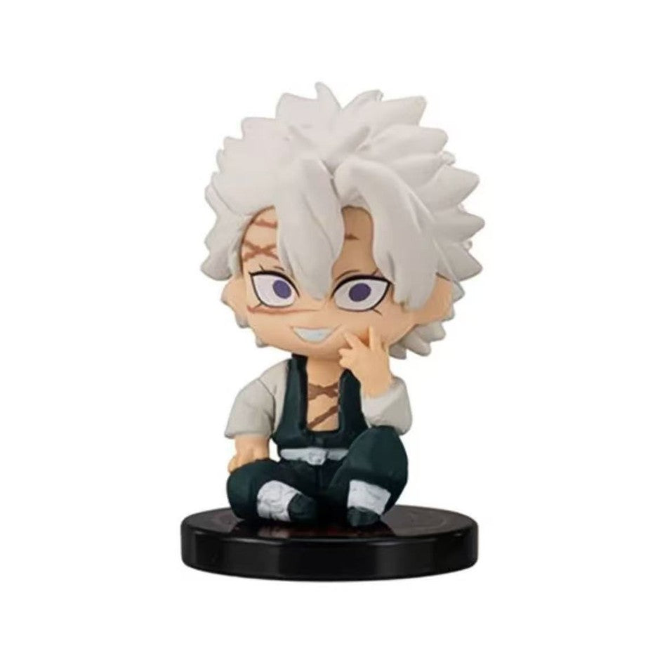 5 Peças Q Versão Demon Slayer Sentado Boneco Fantasma Tanjiro Nidouzi Inosuke Zenitsu Brinquedo Modelo de PVC Colecionável Presente