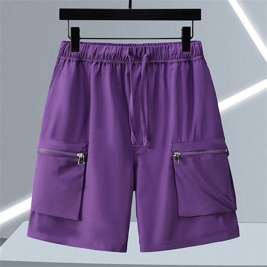 Summer Cargo Shorts Men 12XL Plus Size Shorts Fashion Casual Short Pants Male Summer Elastic Waist Shorts Big Size 12XL