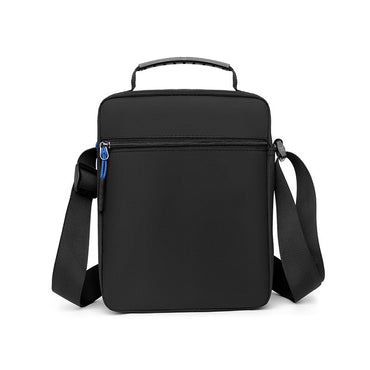 1 men's crossbody bag with zip closure, adjustable shoulder strap, and multiple storage compartments, suitable for daily commuti