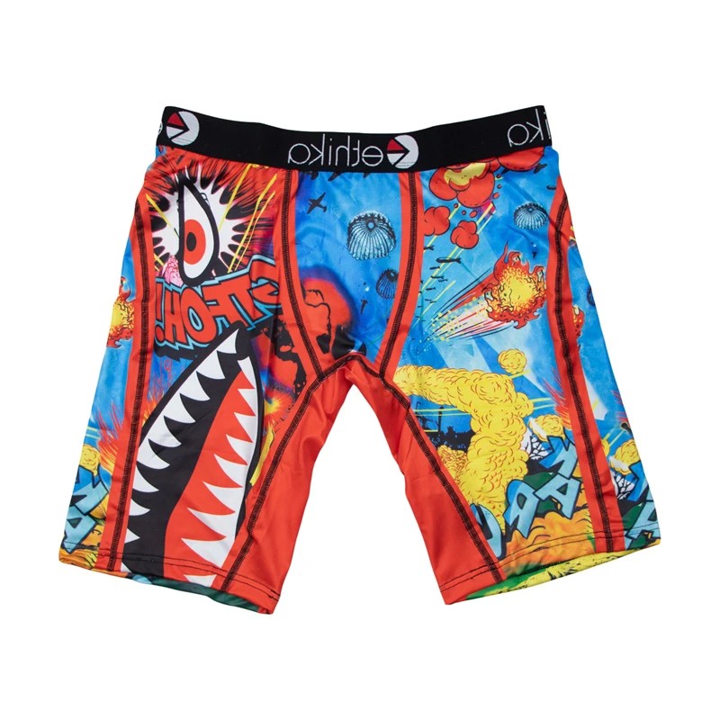 ETHIKA Men Underwear Boxers Breathable Sexy Print Men's Panties Lingerie Male Underpants Man Boxer Briefs Trunks Plus Size XXXL