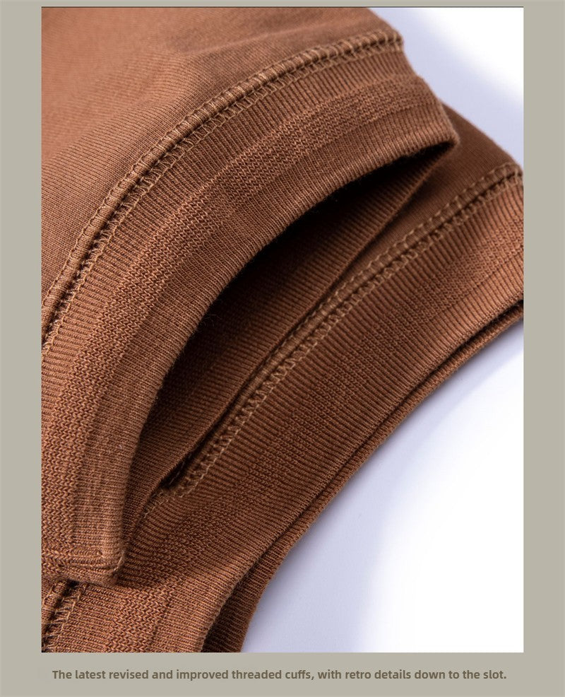 Red Tornado Short Sleeve Henley T-Shirt Heavyweight Cotton Men Every Day Tee Amekaji