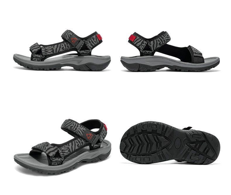 Classic Men's Hiking Sport Sandals Lightweight Leisure Beach Shoes Summer Open-Toe Breathable Travel Walking Sandials