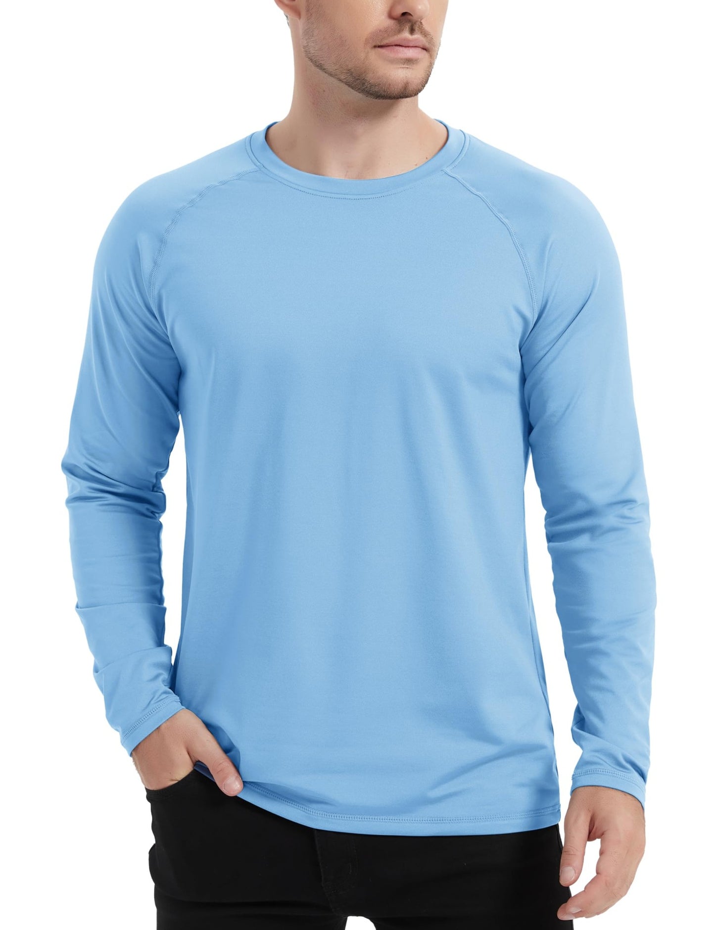 TACVASEN Fleece Lined T-shirts Mens Thermal Long Sleeve T Shirts Winter Autumn Athletic Workout Base Layer Pullover Tops Male
