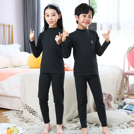 Kids Pajama Sets Autumn Winter Thermal Underwear Suit Girls Boys Cotton Outfits 3-14 Years Teens Clothes No Trace Warm Sleepwear