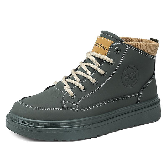 The 2025 autumn/winter new men's casual bestseller thick-soled high-top boots
