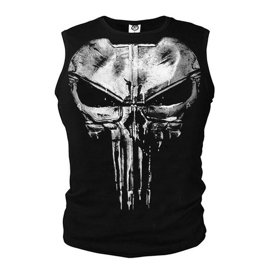 Punisher Streetwear Tshirt Men Hip Hop Funny Compression Shirts Mens T Shirts Fashion Boyfriend Gift Cotton Print Casual T-shirt