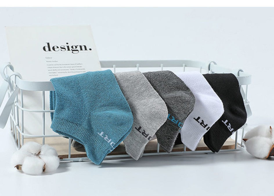 5 Pairs Cotton Short Socks for Male High Quality Women's Low-Cut Crew Ankle Sports Mesh Breathable Summer Casual Soft Men Sock