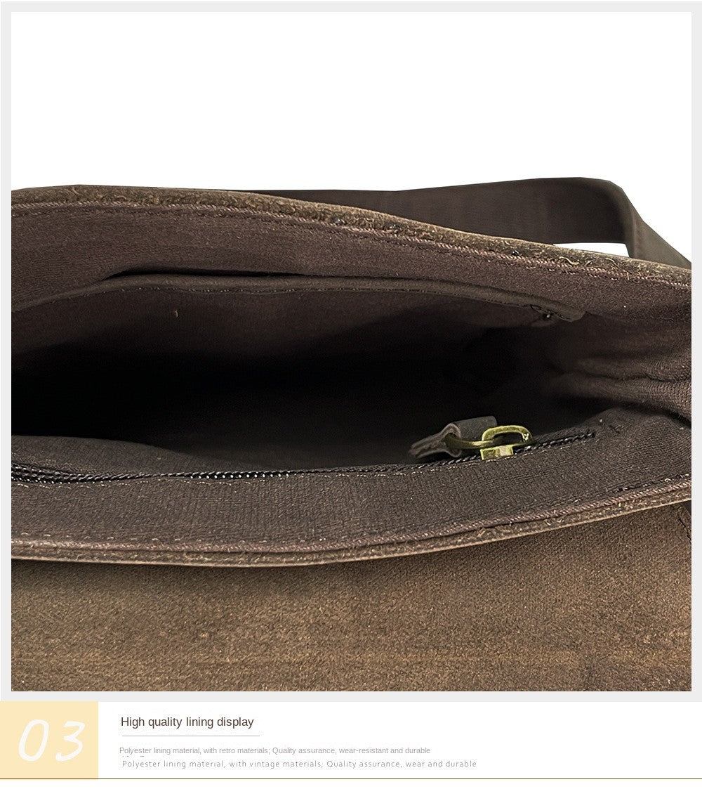 New Men's Cow Leather Crossbody Bag Man Shoulder Bag Casual Male Small Simple Bag For Men