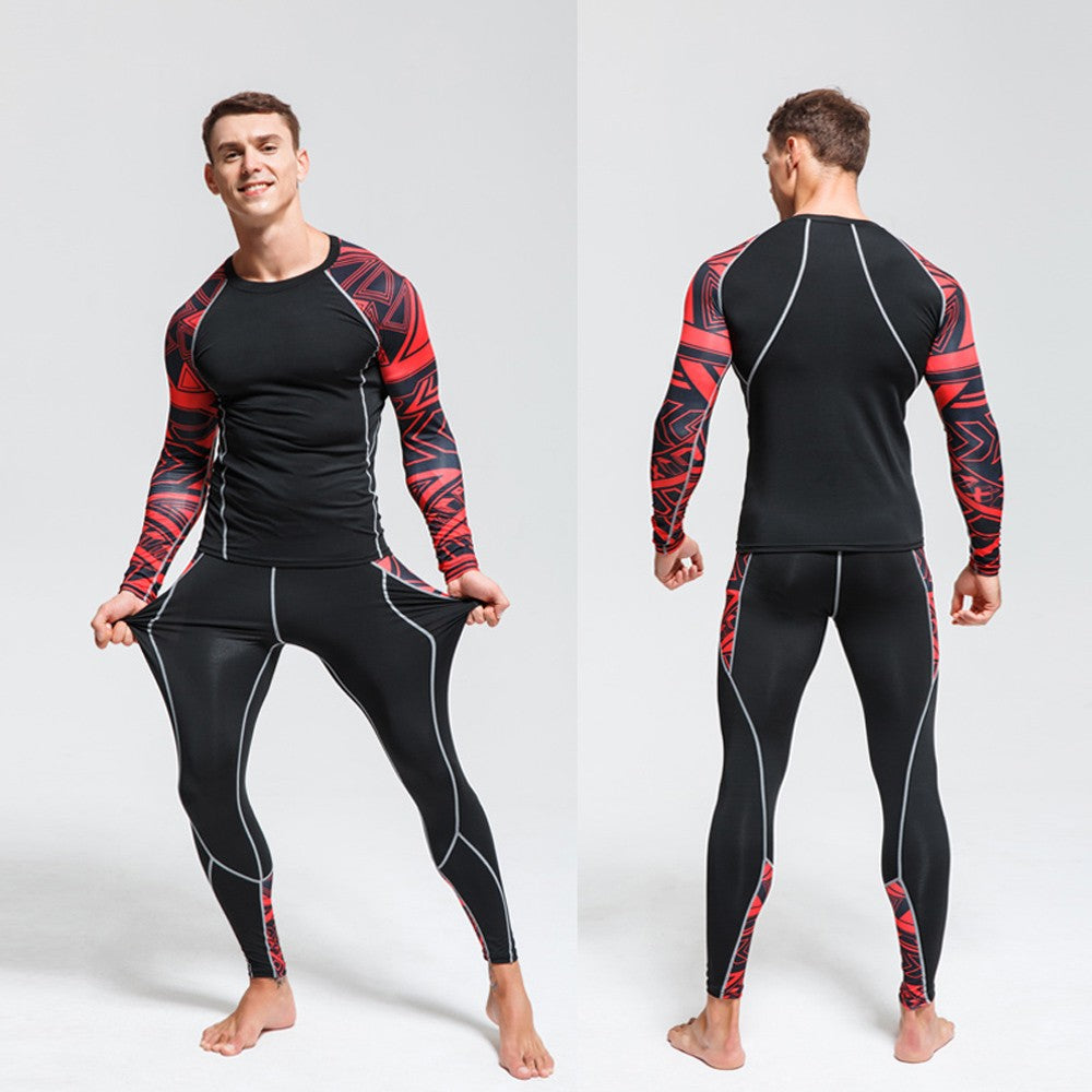 Men's Sports Suit MMA rashgard male Quick drying Sportswear Compression Clothing