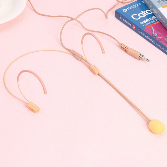 3.5 Mm Plug Wired Head Worn Microphone Noise-Cancelling Condenser Microphone for Wireless Bodypack Transmitter Headset Mini Mic