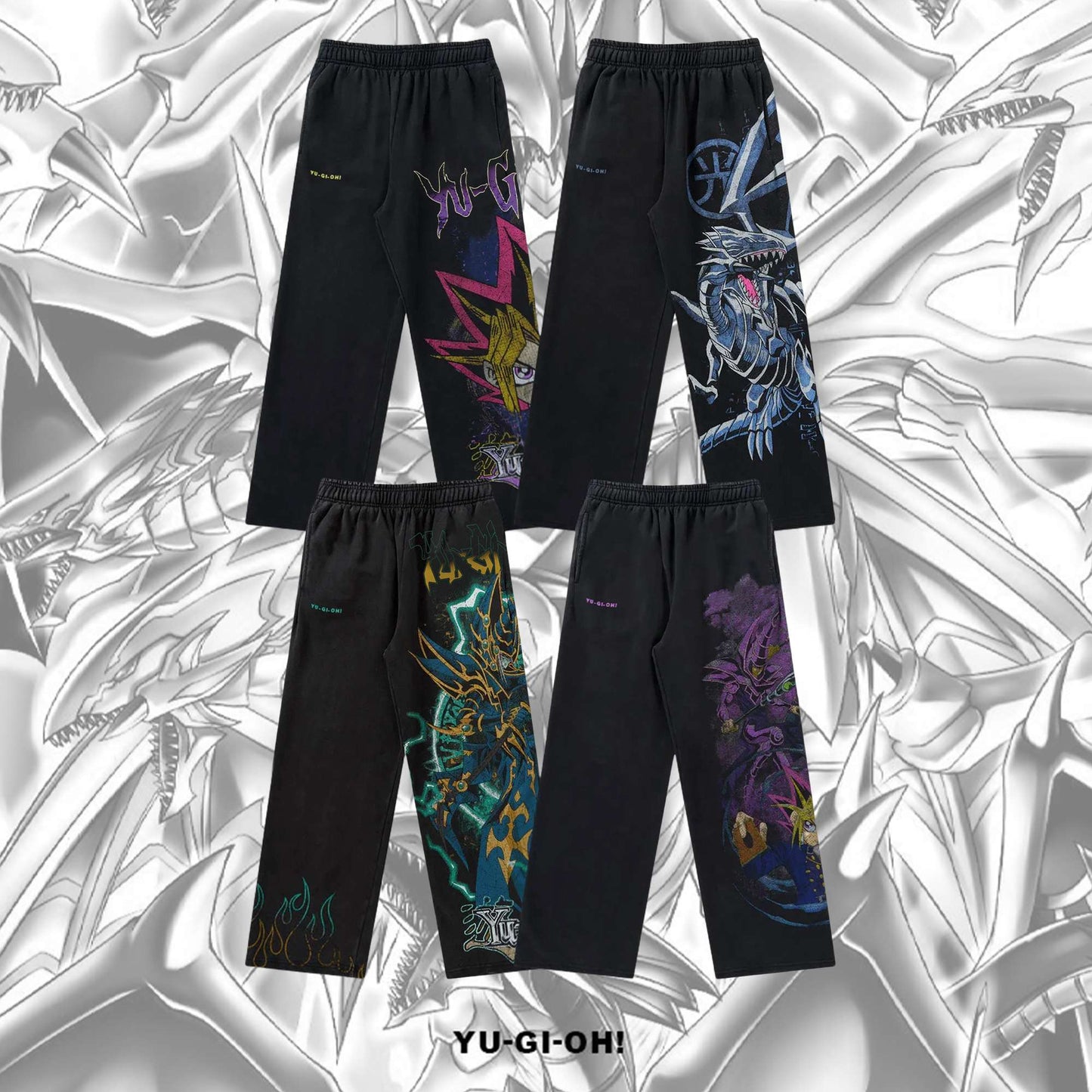 Hip Hop Yu-Gi-Oh Y2k Pants Baggy Sweatpants Men Elastic Waist American Streetwear Vintage Joggings Casual Pants Men Clothing