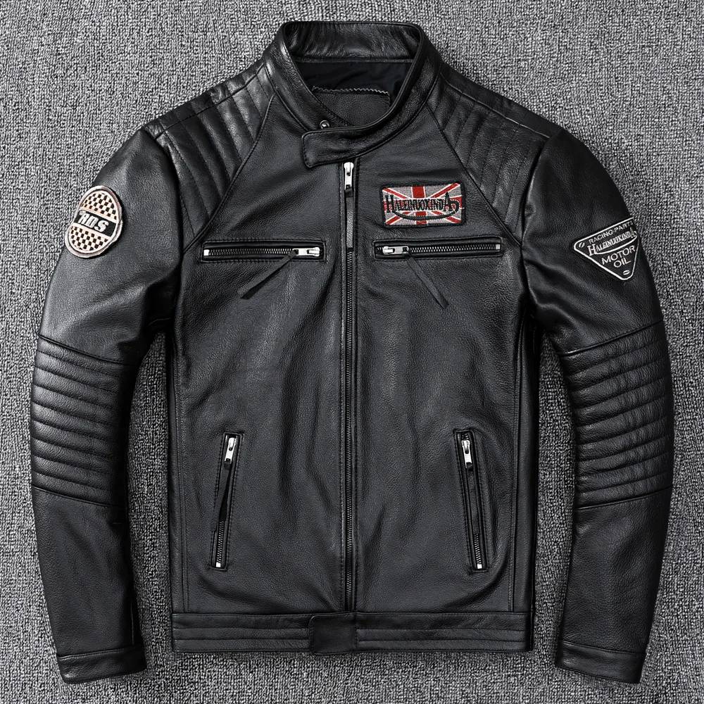 Mens Leather Jacket Autumn Men Clothing Handsome Motorcycle Jackets Two Colors Short Coats Kurtka M?ska Skórzana Slim