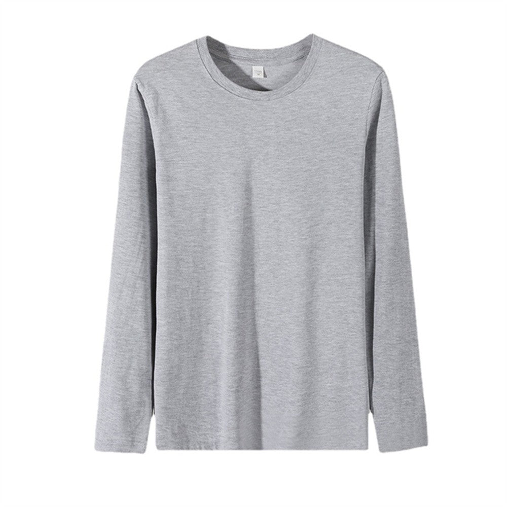 New Long Sleeve t shirt for Men Autumn Fashion Cotton Solid Color t-shirts Cozy Streetwear Men's t-shirt 5XL Baggy Korean Trendy