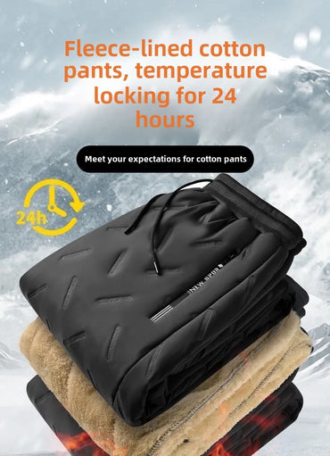 Winter Fleece Lined Casual Women's Pants Home Wear Waterproof Windproof Outdoor Thermal Cotton Trousers for Men And Women