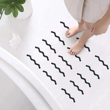24Pcs Anti Slip Strips S-shaped Colorful Shower Stickers Bathtub Shower Stair Floor Safety Tape Bathroom Mats Bath Supplies
