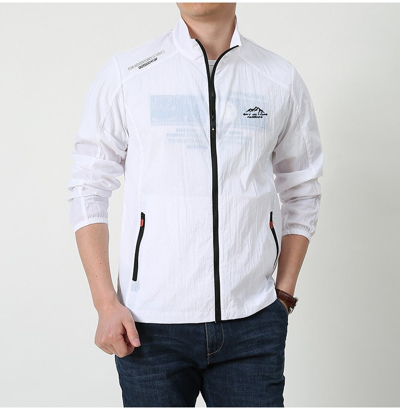 Summer Men's Sun Protection Casual Windproof Water resistant Ultrathin Jacket