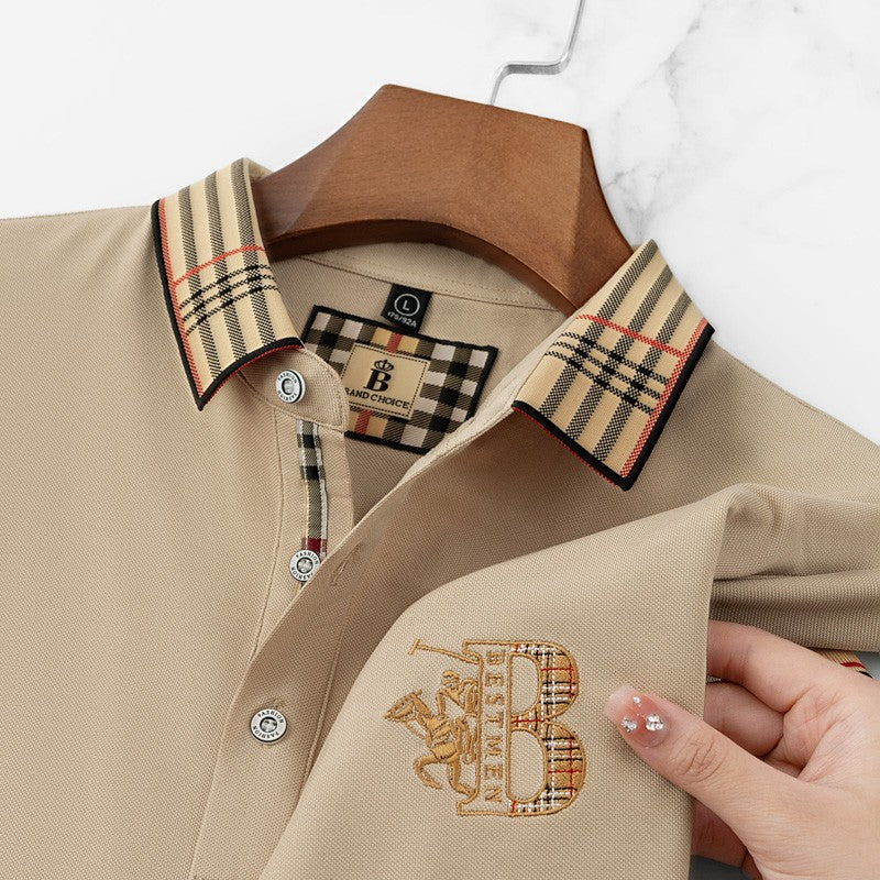 2025 new luxury men's short sleeved summer high-quality designer boutique brand embroidered polo shirt business casual T-shirt