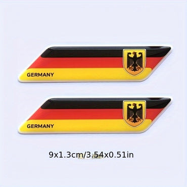 2pcs Germany German Flag Limited Edition Racing Sport Decals Germany Flag Emblems Badge Fender Decal Motorcycle Car Truck Bike