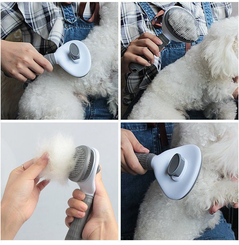 Escova Removedora de Pelos de Cães e Gatos Pente de Higiene e Cuidados para Cães de Pelo Longo Remove Pelos Escova de Banho para Cães Artigos para Cães