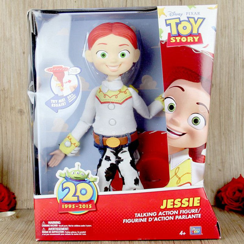 Boneca Jessie e Woody Articuladas com Som Toy Story Modelo Boneco Figuras de Ação Presentes de Natal Halloween para Crianças
