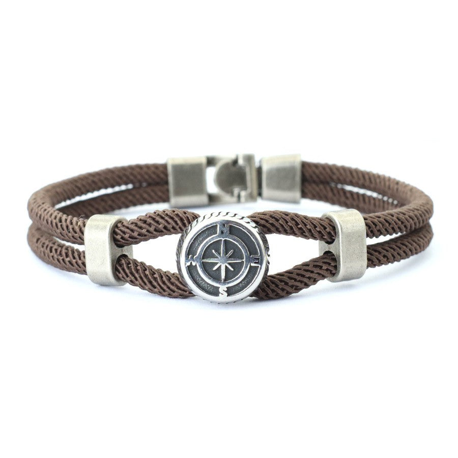 Nova Pulseira Bússola Masculina Viking Corda Náutica Bracelete Feito à Mão Trançado Acessórios Surfista Homem Pulseira Fio Náutico