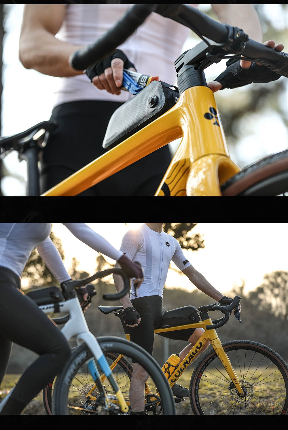 Rhinowalk Bicycle Top Tube Bag Waterproof Bike Front Frame Storage Bag Screw & Strap fixed Cycling Travel For MTB Road Gravel