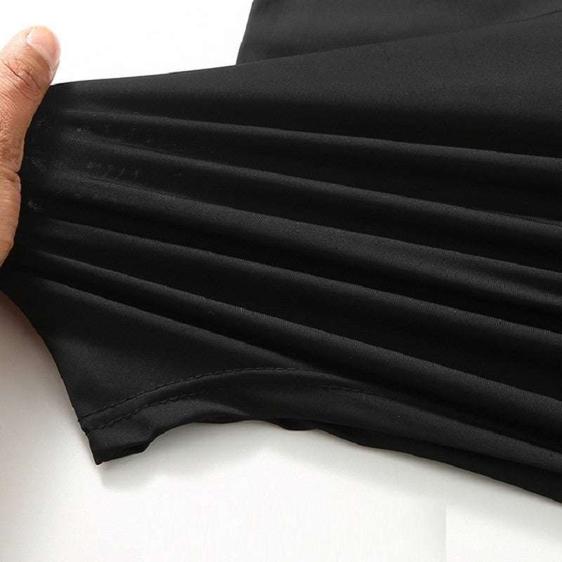 Ice Silk Summer Men's Dress Shirt Turn Down Collar Business Elastic Classic Top Male Plus Size Stretch 6XL 8XL 7XL 9XL 10XL 11XL