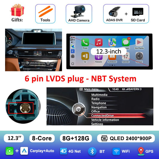 for BMW X5 F15 X6 F16 2014 - 2018 NBT/EVO System Car Radio Multimedia Player Android 15 GPS Navigation 4G BT Carplay Auto Tools