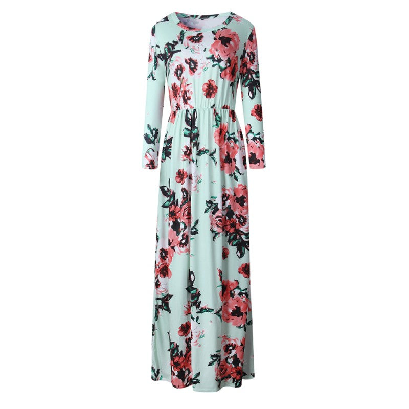 Women Summer Floral Print Maxi 2025 Loose White Boho Beach Dress Women Vintage