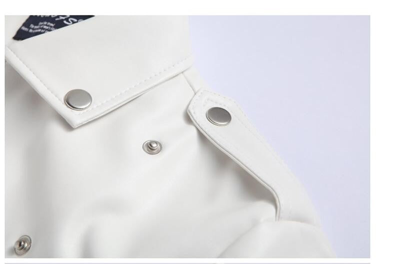 Men Slim White Leather Jackets Oblique Zipper Motorcycle Jackets New Men Outwear Moto Biker PU Leather Coats Size 4XL